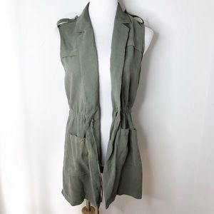 GUESS • Green Drawstring Utility Vest